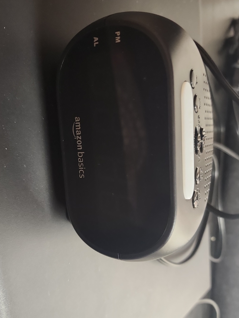 Amazon Basics Small Digital Oval Alarm Clock With LED Display, Nightlight